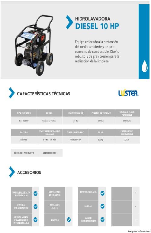 Hidrolavadora Gasolina LUSTER 234 BAR L250E - Imagen 5