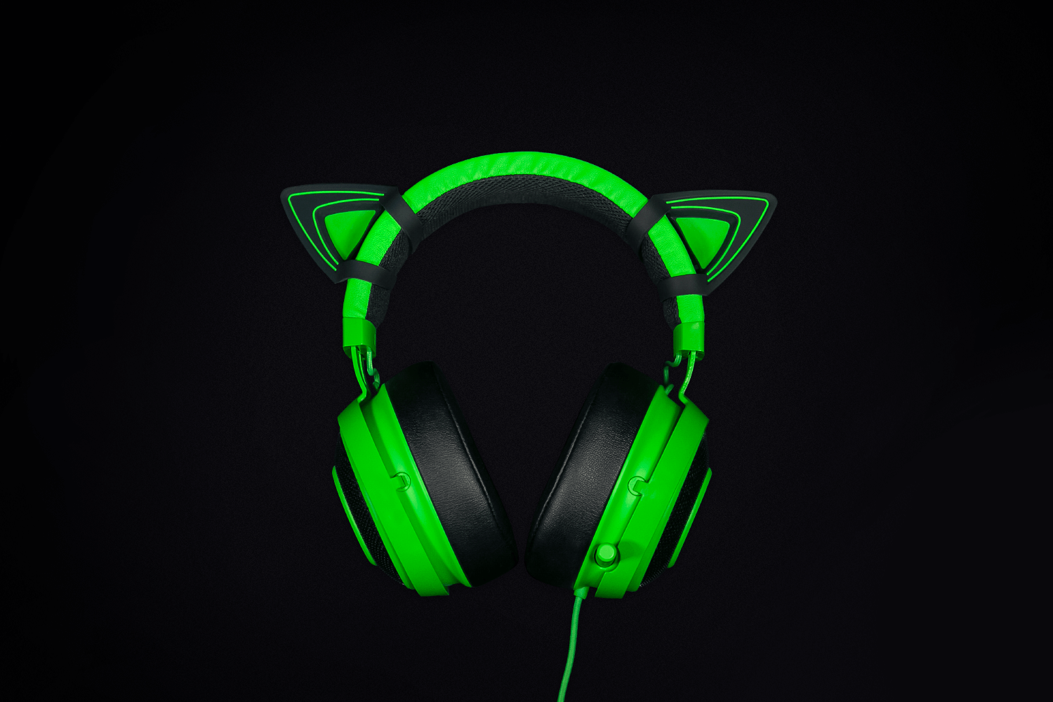Kitty Ears Orejas Para Auriculares Razer Kraken Verde - Imagen 3