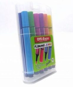 Plumones Jumbo Offiesco – X12 Triangulares Lavables