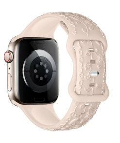 Correa Silicona Para Apple Watch Hoco Wa30 42 49mm Beige