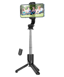 Baston Selfie Tripode Bluetooth Hoco K17 + Control Negro